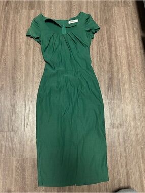 mossimo green dress Supply Co. | Dresses | Mossimo Supply Co Teal Dark Brown And Cream Striped Midi With Waist Tie Velvet dress